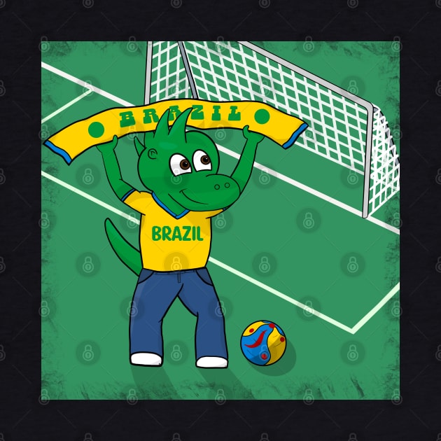 Dino Brazil Football Fan by SNCdesigns